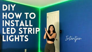 DIY How to Easily Install LED Strip Lights for Your Kids Bedroom [upl. by Dnana]