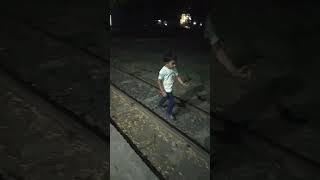 🤣Swar Jivanicutebaby🤔 comedy shortsfeed trainhorn railway [upl. by Amliv]