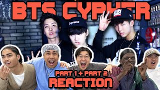 OUR FIRST TIME WATCHING BTS CYPHER 1 amp 2 [upl. by Cull]