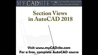 AutoCAD Tutorial Lesson 113 Section Views Complete Beginners Course [upl. by Notterb]