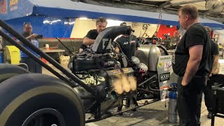 NHRA Top Fuel Dragster WarmUps Throttle WHACKS [upl. by Ikaz]