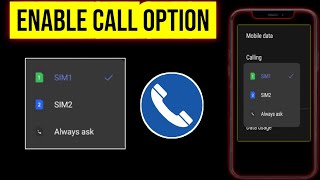 important Phone Settings  How to Enable SIM calling ask Sim 1 or 2 [upl. by Ydnac531]