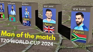 Man of the match  India all match T20 World cup 2024 [upl. by Oeniri]