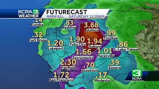 Northern California rain and snow  Rainfall totals through the weekend [upl. by Lissa]