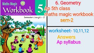 Geometry జ్యమితి worksheet 101112 answers 5th class maths magic workbook ‎studiesbynadiya4403 [upl. by Ecniuq533]