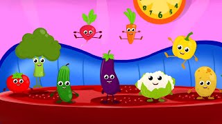 Ten Little Vegetables  Vegetables Song  Nursery Rhymes and Baby Song  Preschool Learning Videos [upl. by Enyt]