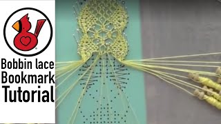 BOBBIN LACE BOOKMARK TUTORIAL Video 123 [upl. by Gabriell961]