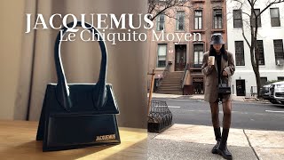 Jacquemus Le Chiquito Moyen Bag  Review amp What fits in my bag [upl. by Ernestine]