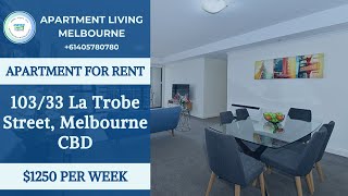 3 Bedroom Melbourne Apartment for Rent  103 33 La Trobe Street [upl. by Akel]