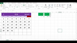 CARA MEMBUAT KALENDER OTOMATIS PADA EXCEL DENGAN MUDAH DAN CEPAT  VIDEO TUTORIAL [upl. by Fattal]