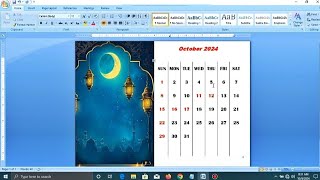 How to Make a Table Calendar in Microsoft word  Microsoft word [upl. by Eniamor449]