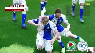 Blackburn v QPR  EFL Championship 202324  Highlights PES 21 [upl. by Devona978]