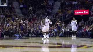 LeBron James Serves the Sweet NoLook Dish to Irving [upl. by Enajharas]