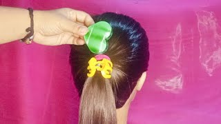 Simple Easy Juda Hairstyle  Quick Clutcher Juda Hairstyle  BARNAS MAKEOVER [upl. by Norri495]