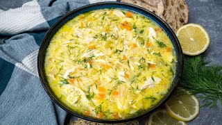 Avgolemono — Greek Lemon Chicken Soup [upl. by Etteb]