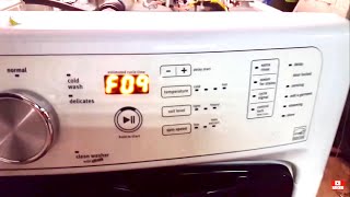 Maytag Washing Machine Not Draining CODE  F09 E01 or F03 E01 Maytag Whirlpool GE [upl. by Aniehs]