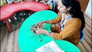 nest making activitynursery B stuti daycare and playschool [upl. by Launam]