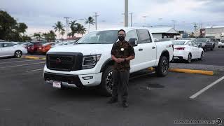 2021 Nissan Titan Crew Cab PRO4X Glacier White [upl. by Anilad]