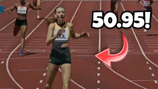 Femke Bol Breaks 51 Seconds  Track And Field 2024 [upl. by Nollie929]