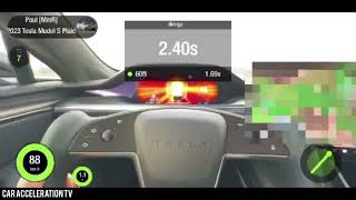 Tesla Model S Plaid Acceleration 0100  0200 Dragy [upl. by Aihsiek]