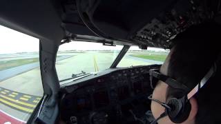 Boeing 737900ER cockpit view Takeoff and Landing [upl. by Fredella236]