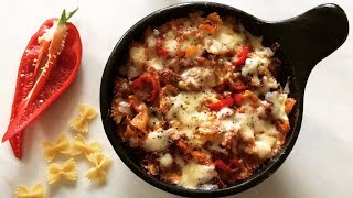 Red pepper and smoked mackerel pasta bake  Pâtes poivron et maquereau fumé au four [upl. by Seravat]