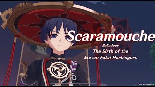 Scaramouche The Sixth Fatui Harbinger Unreconciled Stars III Cutscene  Genshin Impact [upl. by Ahsekal]