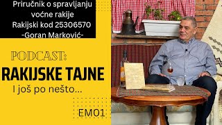 Rakijske tajnekako napraviti dobru rakiju podcast o rakijiGoran Marković quot Rakijski kod 25306570quot [upl. by Rrats]