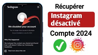 Comment récupérer un compte Instagram désactivé 2024  Récupérez votre compte Instagram désactivé [upl. by Ande]