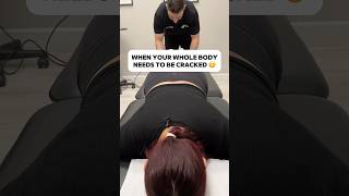 HER FIRST TIME GETTING CRACKED 😬 Part 1 chiropractor kingofcracks [upl. by Nauqan92]