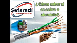 ¿COMO SABER SI UN CABLE DE RED UTP DE 8 HILOS ES DE COBRE O DE ALUMINIO [upl. by Ola]