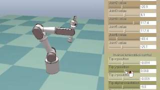 Robot Simulator Custom User Interface Demo in VREP [upl. by Yenruoj806]