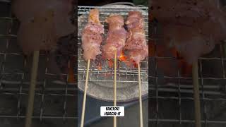 Would you cook chicken skewers like this 🔥🔥🔥 yakitori japan hibachi [upl. by Nosrettap]