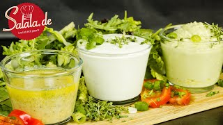 3 verschiedene Salatsoßen schnell zubereitet ohne Zucker I Low Carb Salatdressing Rezept [upl. by Harifaz920]