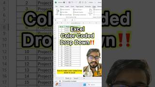 Excel Color Coded Dropdown‼️Use Amazing Excel Features excel exceltips shorts exceltricks [upl. by Ahsial]