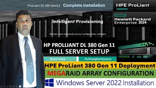 HP ProLiant DL 380 Gen 11 Server Installation via Intelligent Provisioning [upl. by Notlih343]