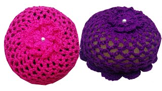 How To Crochet Hair bun Ballet Bun CoverHair Accessoriesby shaizas crochet epi93 [upl. by Aoh]