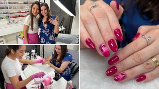 Live Cutilagem das mãos com decoração  Fiz as unhas de uma seguidora 😍 tayslafernandaa❤️ [upl. by Dugan]