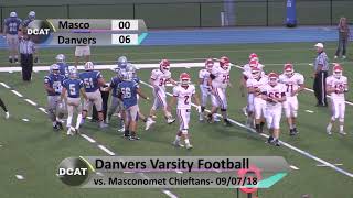 DHS Football vs Masconomet 090718 [upl. by Ahsenid]