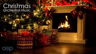 Classical Christmas Music amp Fireplace 247  Orchestral Christmas Music [upl. by Eelac]