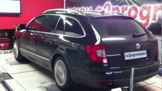 Test dyno reprogrammation moteur Skoda Superb 2012 2L TDI 170 176224ch [upl. by Aneed]