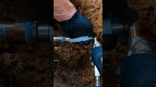 Repairing an underground waterline leak 🌱💦 plumbing plumber asmr diy [upl. by Kimmy]