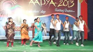 A Great Folk song Esha Nagula Katta AADYA2013 Apoorva Degree College Freshers Day [upl. by Tartan]