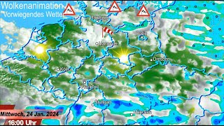 Wettervorhersage für Mittwoch den 24 Januar 2024 [upl. by Aikel283]