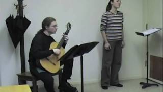 Sorrow Stay John Dowland  Julia Davids and Max Anisimov rehearsal November 2003 [upl. by Attelliw]