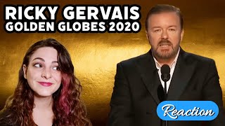 RICKY GERVAIS  Opening Monologue Golden Globes 2020  REACTION [upl. by Ecyarg202]