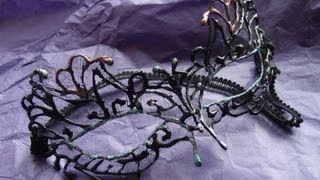 Lace masquerade mask tutorial using hot glue [upl. by Nawor]