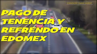 Tenencia y refrendo en el EDOMEX subsidio en el pago de tenencia solo paga refrendo [upl. by Anaiq50]