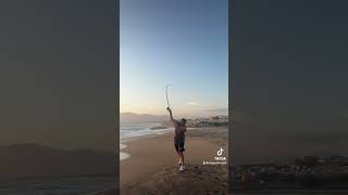 Side cast fishing surfcasting longcasting pesca beach fishinglife japanese fishingjapan [upl. by Hafinah]