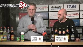 Pressekonferenz Starbulls Rosenheim  Fischtown Pinguins Spiel 2 [upl. by Gladstone]